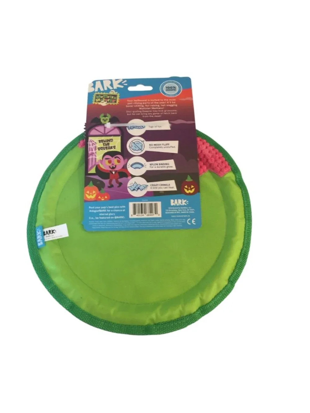 BARK MUTTSTER MADNESS Disc-Gusting Dwayne Crinkle Disc